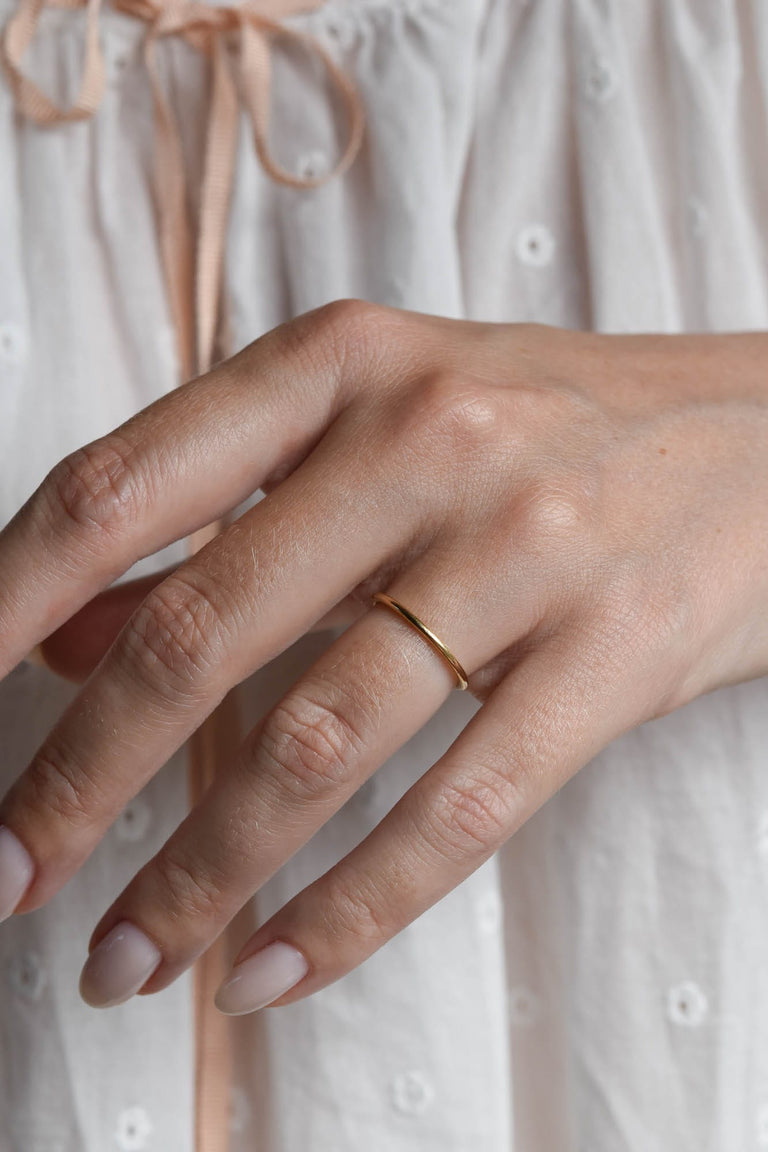 1960's Vintage 14K Yellow Gold Comfort Fit Wedding Band- Size 6