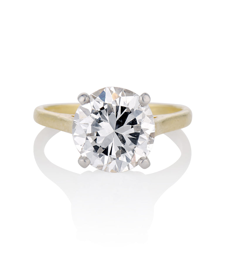 Cartier 2.89 Carat Diamond Solitaire Vintage Engagement Ring