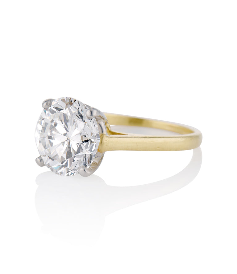 Cartier 2.89 Carat Diamond Solitaire Vintage Engagement Ring