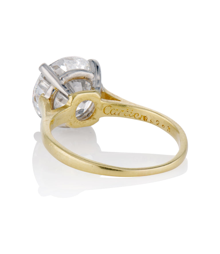 Cartier 2.89 Carat Diamond Solitaire Vintage Engagement Ring