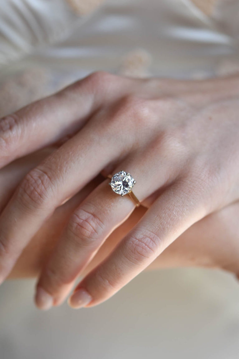 Cartier 2.89 Carat Diamond Solitaire Vintage Engagement Ring