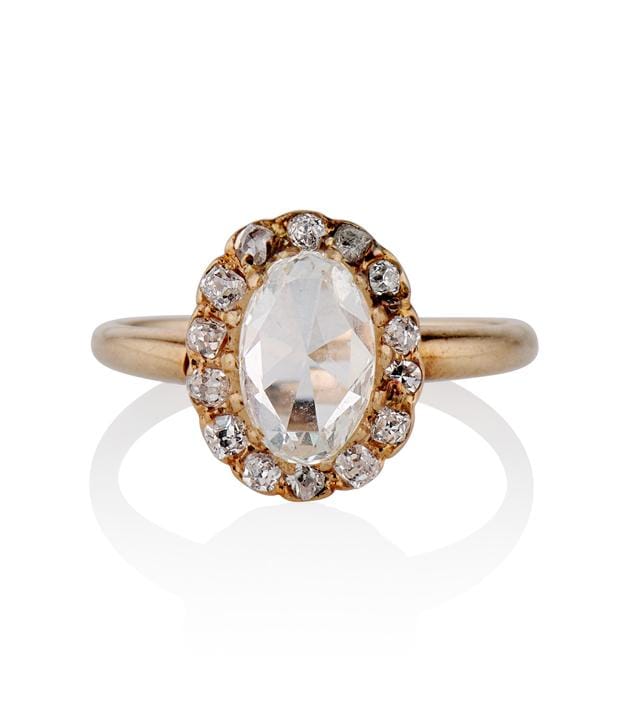 Victorian 1.00 Carat Rose Cut Diamond Yellow Gold Antique Ring