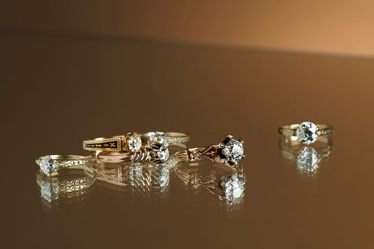 Yellow Gold Vintage Engagement Rings