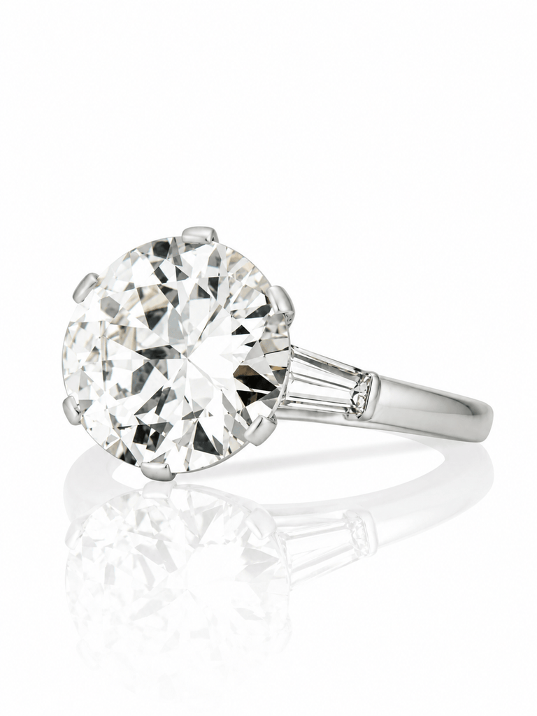 Bulgari 5.02 Carat Diamond Platinum Vintage Engagement Ring