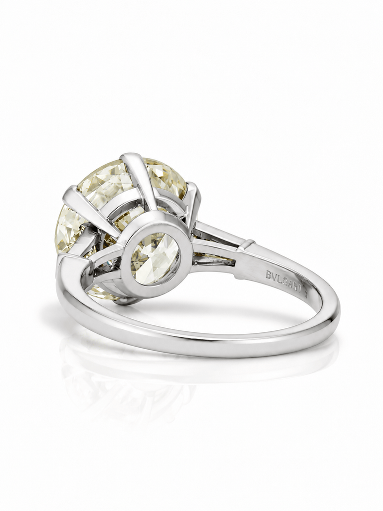 Bulgari 5.02 Carat Diamond Platinum Vintage Engagement Ring
