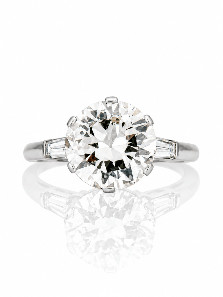 Bulgari 5.02 Carat Diamond Platinum Vintage Engagement Ring