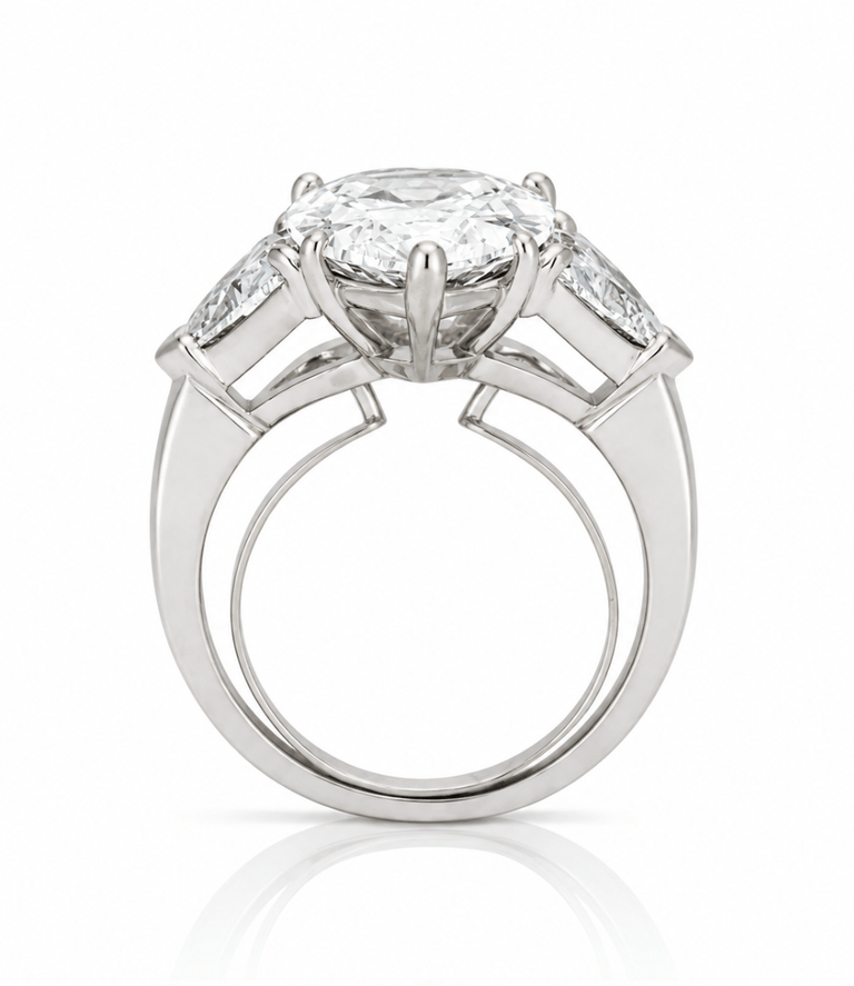Cartier 4.07 Carat Pear Cut Diamond Platinum Vintage Engagement Ring