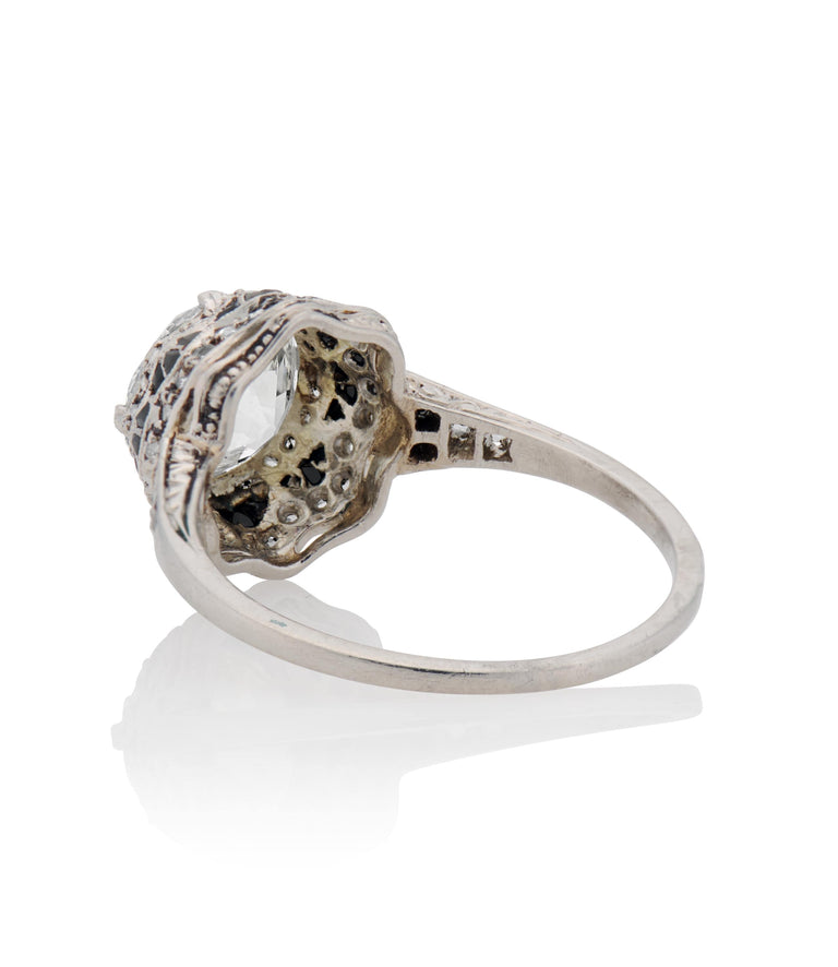 Edwardian 1.94 Carat Old European Cut Diamond Platinum Antique Engagement Ring