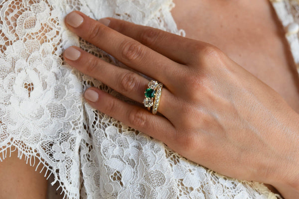 Midcentury Marcus Co Carat Cushion Step Cut Colombian