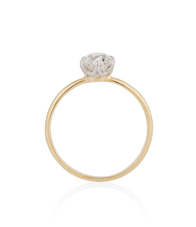 Tiffany & Co. Victorian 1.03 Carat Old European Cut Diamond Two Tone Solitaire Ring