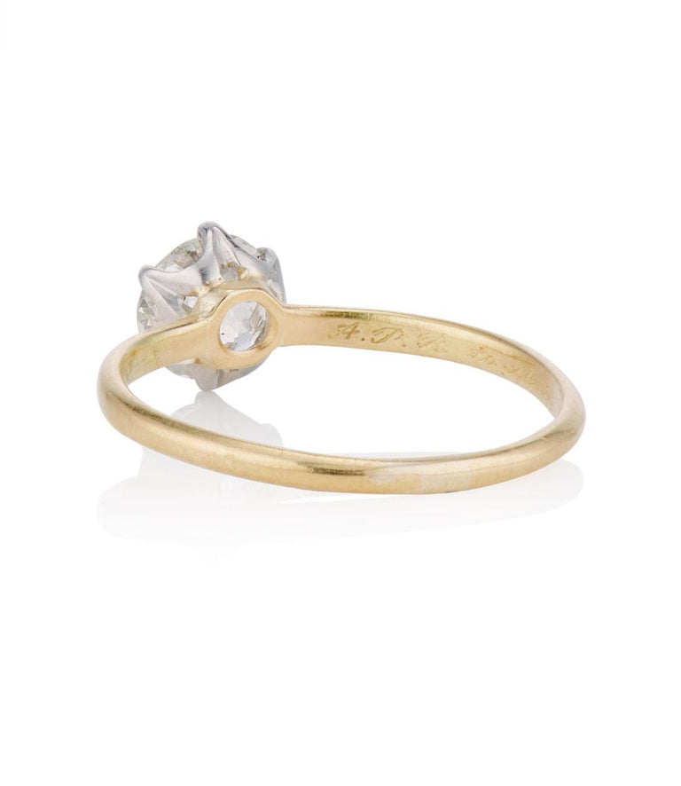 Tiffany & Co. Victorian 1.03 Carat Old European Cut Diamond Two Tone Solitaire Ring