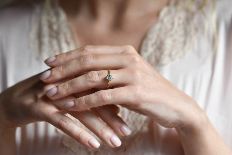 Tiffany & Co. Victorian 1.03 Carat Old European Cut Diamond Two Tone Solitaire Ring