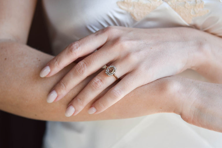 Victorian 1.02 Carat Rose Cut Diamond Yellow Gold Cluster Antique Engagement Ring