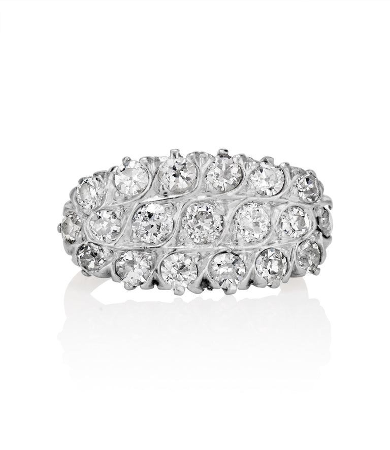 Victorian 1.40 carat Old European Cut Diamond Two Tone Vintage Engagement Ring