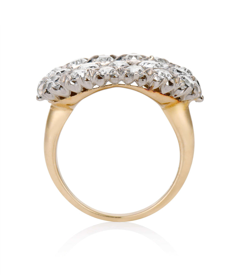 Victorian 1.40 carat Old European Cut Diamond Two Tone Vintage Engagement Ring