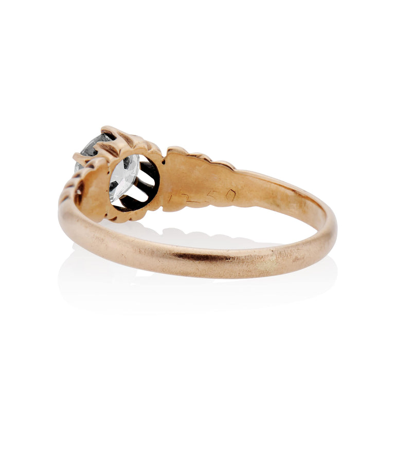 Victorian .54 carat Circular Brilliant Cut Diamond Antique Engagement Ring