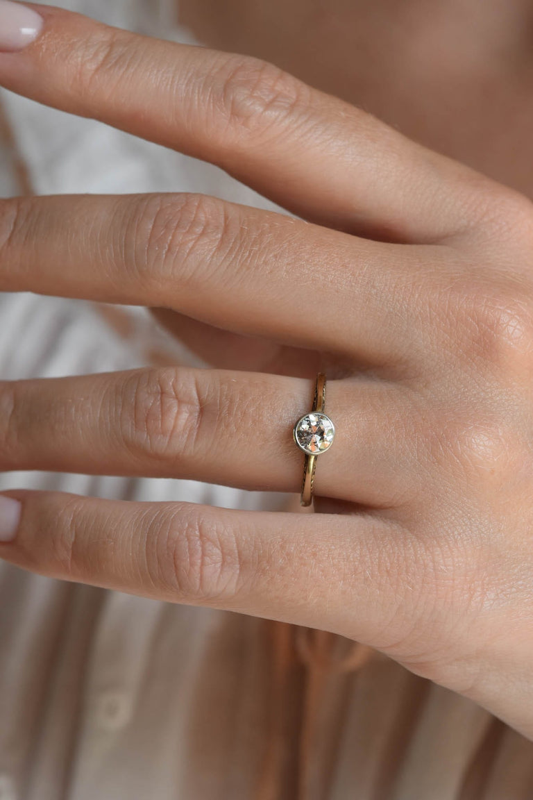 Victorian .57 Carat Old European Cut Diamond Antique Solitaire Engagement Ring